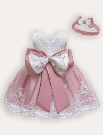 Bow Tutu Lace Dress